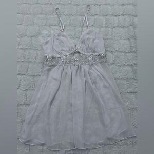 In Bloom by Jonquil baby pink sheer lingerie w/‎ bow and lace details Size Small